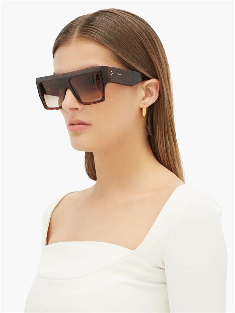 celine bold flattop acetate sunglasses 440.00|SUNGLASSES WOMEN .